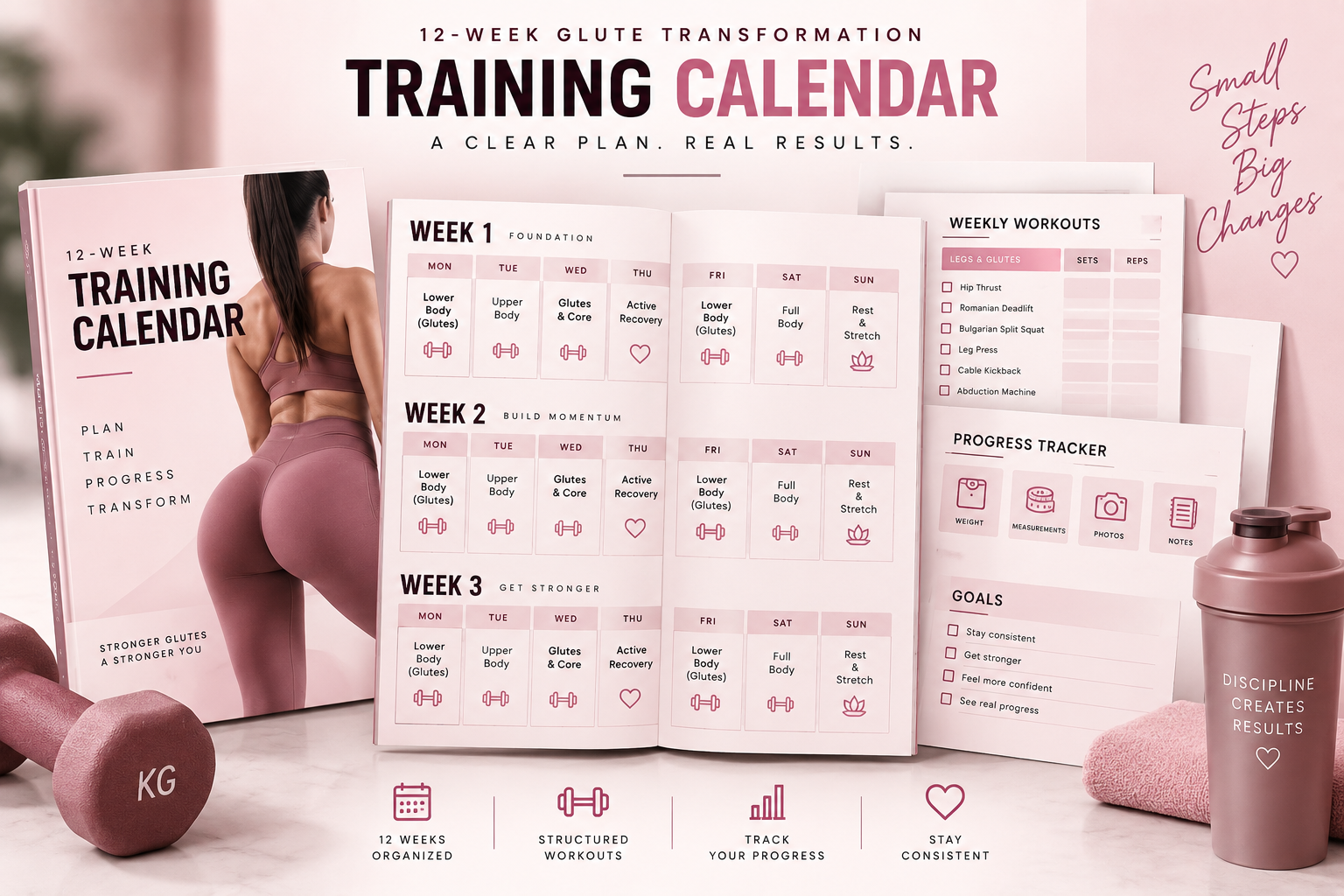 12-week training calendar and weekly plan